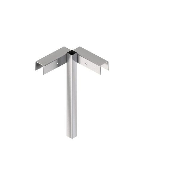Enkel hj�rnep�l til tr�hegn | med tilh�rende hj�rnetop | Hj�rnetop til mobilt tr�hegn, galvaniseret, 1000 mm